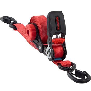 Ремень стяжной 25 мм. 0,8 т. 2 м. с намотчиком и S крюками с фиксатором